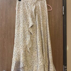 Floral Cream Maxi Skirt